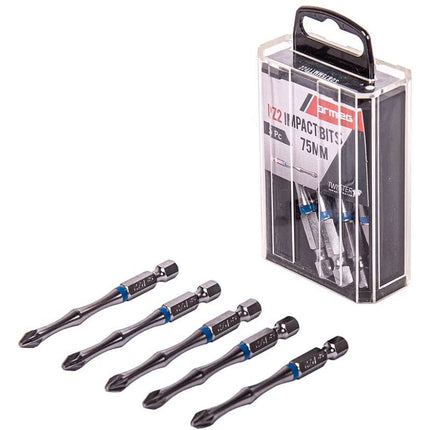Armeg SDB75MMTTPZ2 PZ2 Screwdriver Bits - 5 Piece