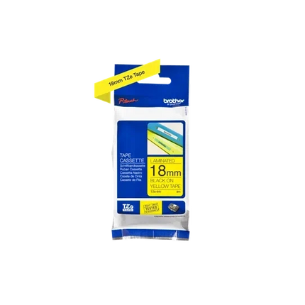 Brother Label Cartridge Black on Yellow