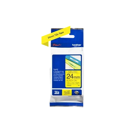 Brother Label Cartridge Black on Yellow