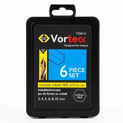 CK T3200 01 Vorteck HSS Metal Drill Bits - 6pc Set