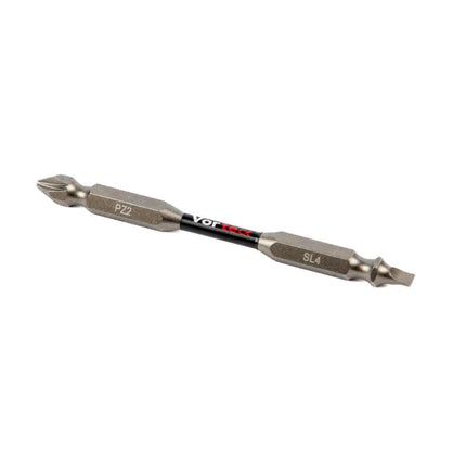 CK T4482 DEPZ2SL409D3 Vorteck 90mm Impact Double Screwdriver Bit PZ2/SL4 - Pack of 3