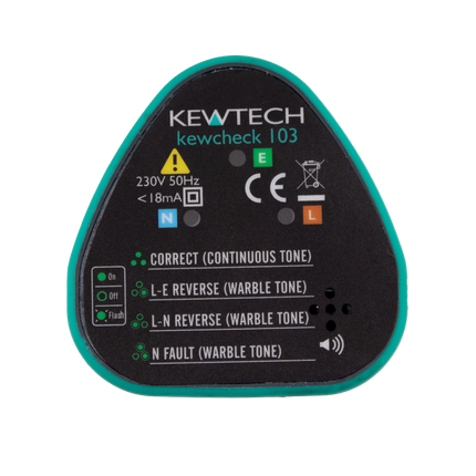 Kewtech KEWCHECK103 Socket Tester Audible