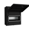 Live Electrical AGU0865/B 8 Way IP65 Weatherproof Black Metal Unit Empty Enclosure