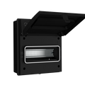 Live Electrical AGU0865/B 8 Way IP65 Weatherproof Black Metal Unit Empty Enclosure