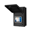 Live Electrical AGU4-SNR/B 4 Way IP65 Black Metal Garage/EV Charging Unit with 40A Type A DP RCBO C Curve & 20/40kA 1P+N Surge Protective Device