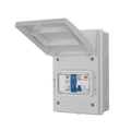 Live Electrical AGU5-SNR/W 5 Way IP65 White Metal Garage/EV Charging Unit with 40A Type A DP RCBO C Curve & 20/40kA 1P+N Surge Protective Device