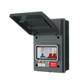Live Electrical AGU5-SR/G 5 Way IP65 Grey Metal Garage/EV Charging Unit with 100A Main Switch, 40A Type A SP RCBO B Curve & 20/40kA DP Type 2 SPD