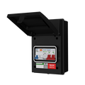 Live Electrical AGU5-SRTB/B 5 Way IP65 Black Metal Garage/EV Charging Unit with 100A Main Switch, 40A Type A DP RCBO B Curve & 20/40kA DP Type 2 SPD