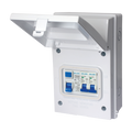 Live Electrical AGU63632 4 Way IP65 White Metal Garage Unit with 63A 30mA Type A RCD, B6A/B32A MCB