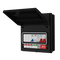Live Electrical AGU8-SRTB/B 8 Way IP65 Black Metal Garage/EV Charging Unit with 100A Main Switch, 40A Type A DP RCBO B Curve & 20/40kA DP Type 2 SPD