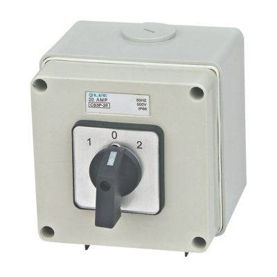Live Electrical CS3P20 3 Pole 20A Changeover Switch IP66