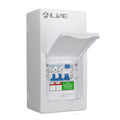 Live Electrical LSGU40616 4 Way IP40 Metal Garage Unit with 40A 30mA Type A RCD, B6A/B16A MCB