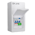 Live Electrical LSGU63632 4 Way IP40 Metal Garage Unit with 63A 30mA Type A RCD, B6A/B32A MCB
