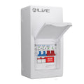 Live Electrical LSGUMS616 4 Way IP40 Metal Garage Unit with 100A Main Switch, B6A/B16A MCB