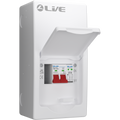 Live Electrical LSMC04S-SP 4 Module Metal SRN Consumer Unit with 100A Main Switch and SPD