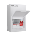 Live Electrical LSMC06/100 6 Module Metal Clad Consumer Unit c/w 100A Main Switch (4 Usable Way)