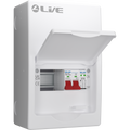 Live Electrical LSMC06S-SP 6 Module Metal SRN Consumer Unit with 100A Main Switch and SPD