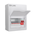 Live Electrical LSMC08/100 8 Module Metal Clad Consumer Unit c/w 100A Main Switch (6 Usable Way)