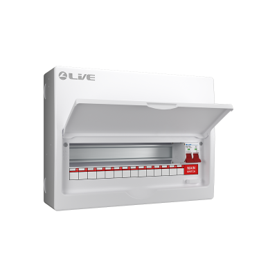 Live Electrical LSMC16/100 16 Module Metal Clad Consumer Unit c/w 100A Main Switch (16 Usable Way)