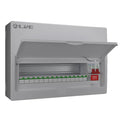 Live Electrical LSMC18M-SP 15 Usable Way Metal Consumer Unit with Main Switch and T2 SPD
