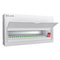 Live Electrical LSMC24M-SP 21 Usable Way Metal Consumer Unit with Main Switch and T2 SPD