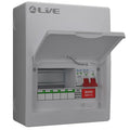 Live Electrical LSMC8M-SP 5 Usable Way Metal Consumer Unit with Main Switch and T2 SPD