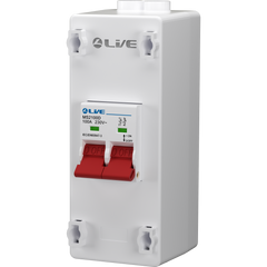 Live Electrical PEN2100D 2 Way Plastic Enclosure with 100A DP Main Switch