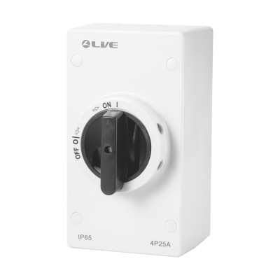 Live Electrical RI20DC 4 Pole 20A DC IP65 Rotary Isolator