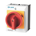 Live Electrical RI420 4 Pole 20A AC IP65 Weatherproof Rotary lsolator Switch
