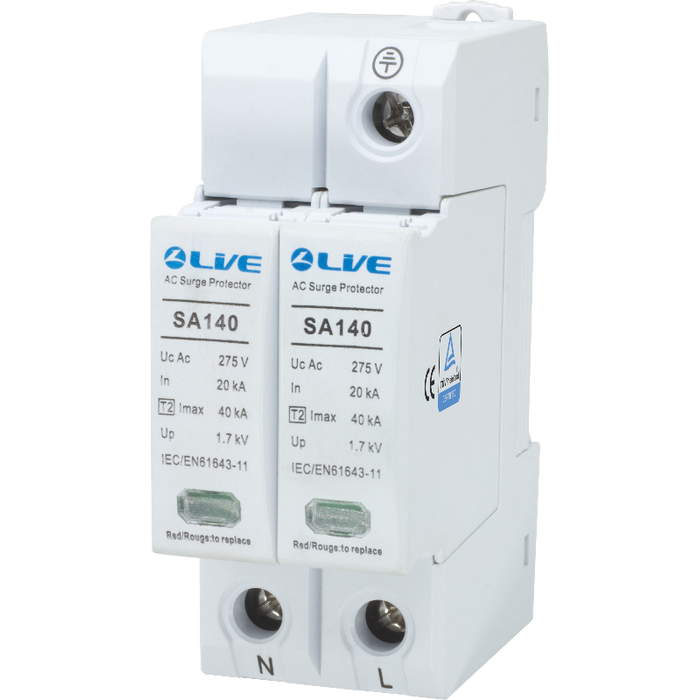 Live Electrical SA240 2 Pole 20kA/40kA Type 2 Surge Protective Device (SPD)