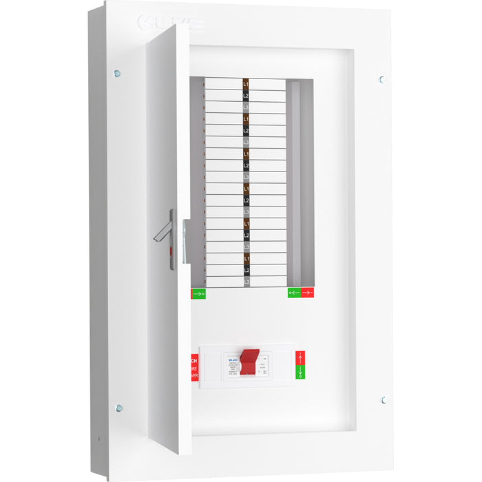 Live Electrical TPN12-250 12 Way TP&N Distribution Board with 3 Pole 250A Main Switch Incomer